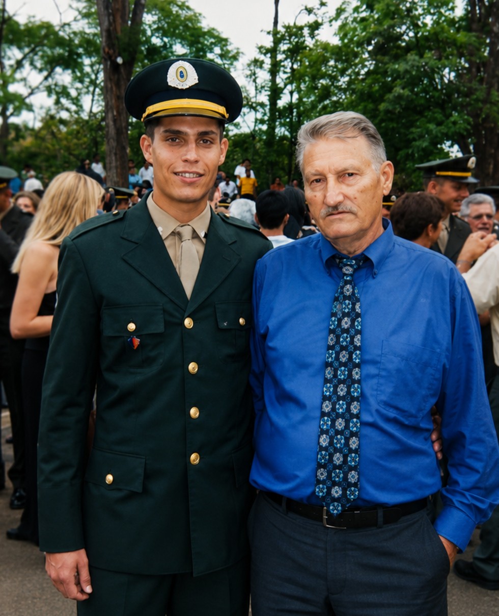 Nicoletti na formatura militar